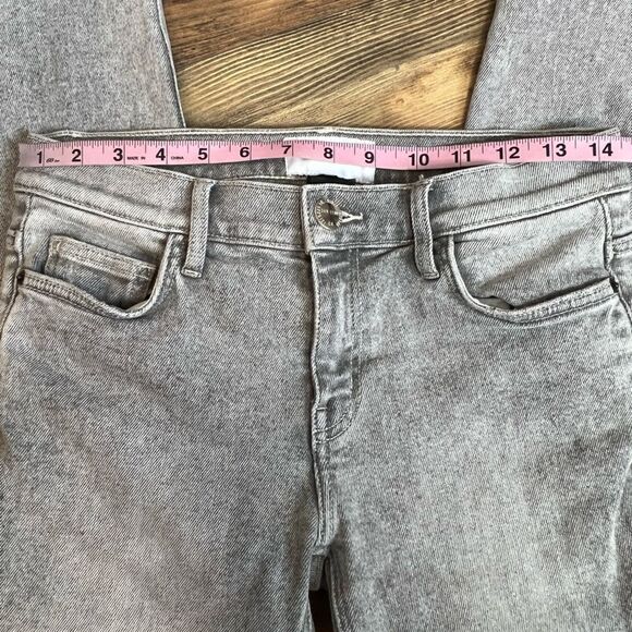 Current /Elliott light gray frayed ankle jeans size 28 rocker Emo, distressed - Picture 6 of 8